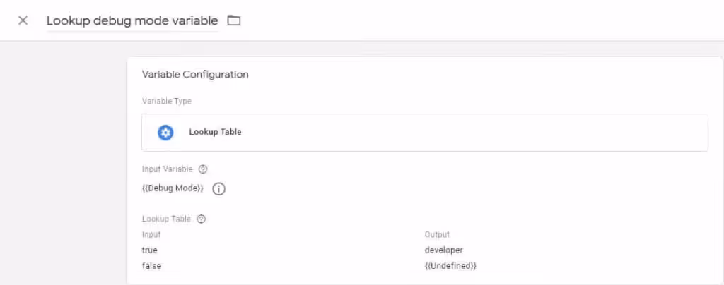 Developer traffic lookup GTM